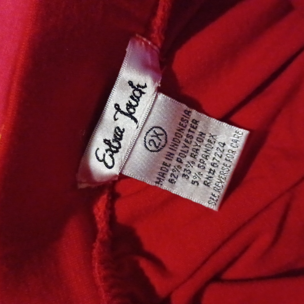 Plus Sleeveless, Red, Flounce Hem Maxi Dress Sz.2X=20 - Picture 4 of 4